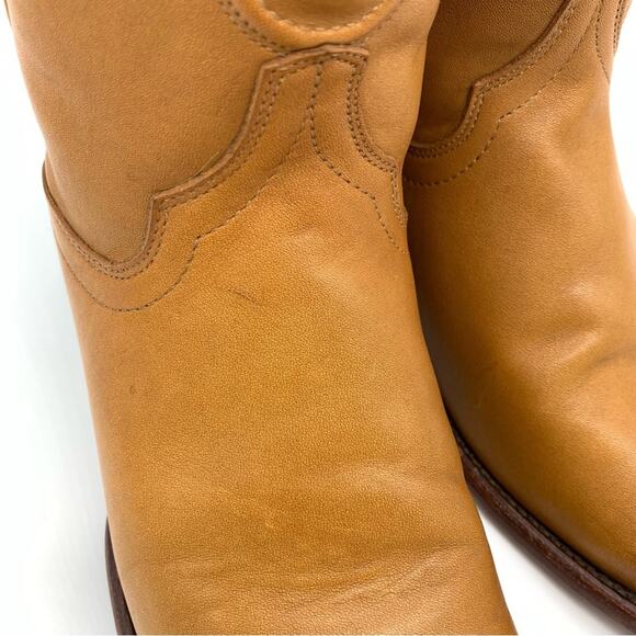 TECOVAS The Penny Leather Ankle Boot Caramel Tan 8.5 B - Picture 4 of 16